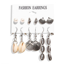 Load image into Gallery viewer, 17KM Fashion Acrylic Shell Earrings Set For Women Bohemian Leopard Tassel Long Stud Earrings 2019 Brincos Geometric Jewelry