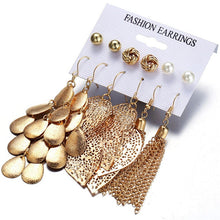 Load image into Gallery viewer, 17KM Fashion Acrylic Shell Earrings Set For Women Bohemian Leopard Tassel Long Stud Earrings 2019 Brincos Geometric Jewelry