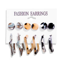 Load image into Gallery viewer, 17KM Fashion Acrylic Shell Earrings Set For Women Bohemian Leopard Tassel Long Stud Earrings 2019 Brincos Geometric Jewelry